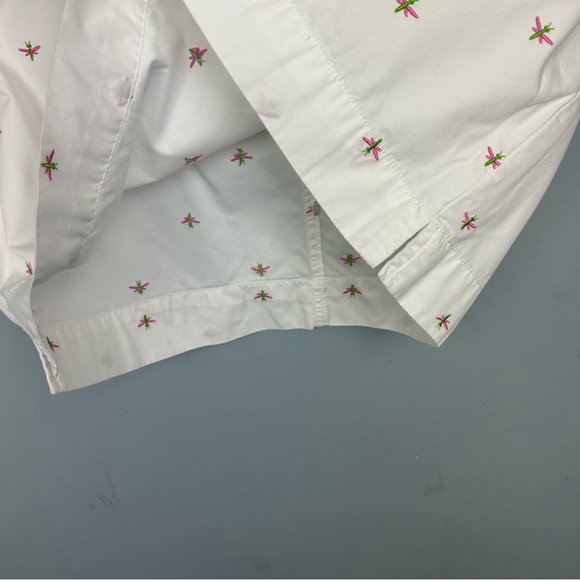 Lilly Pulitzer embroidered dragonfly cotton blend mini skirt size 8 white - Picture 5 of 12